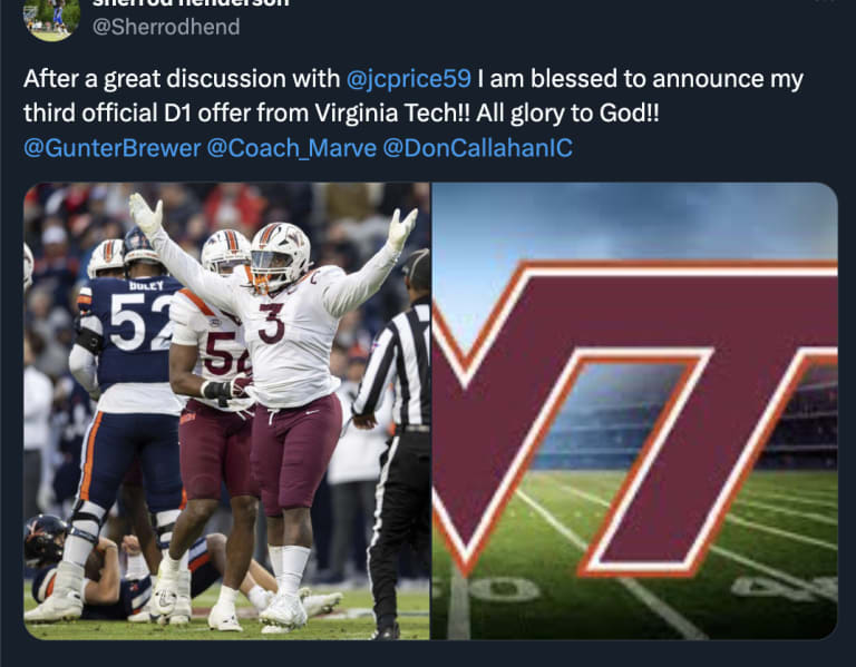 New Virginia Tech Football Offer Sherrod Henderson Hokiehaven