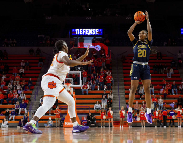 Liatu King Lifts Notre Dame Wbb At Clemson With Hannah Hidalgo