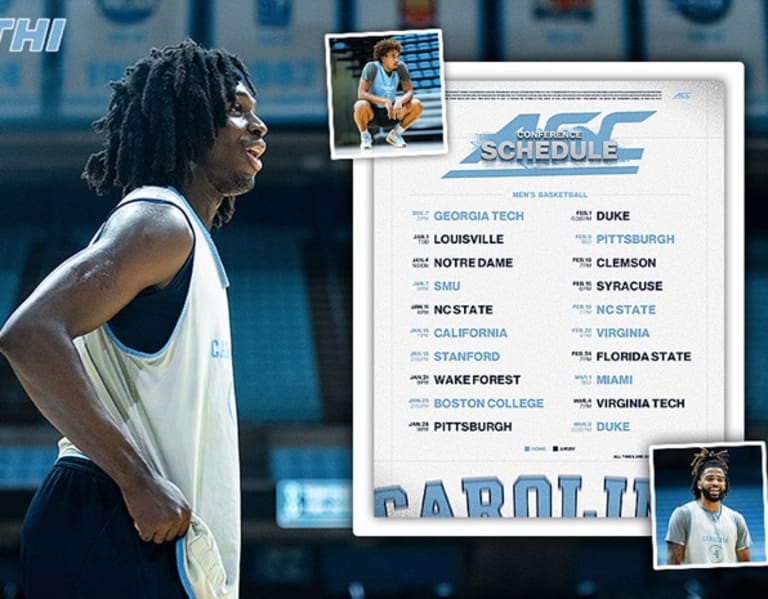 North Carolina Unc Tar Heels Basketball Acc Conference Schedule