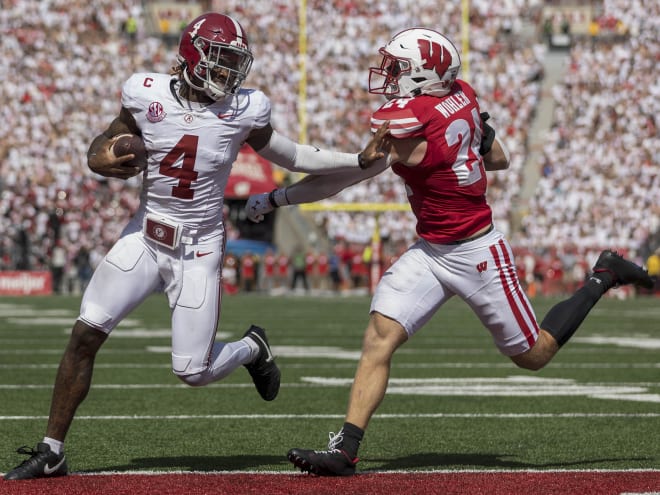 QB Jalen Milroe accounts for 5 TDs as No. 4 Alabama rips Wisconsin, 42-10