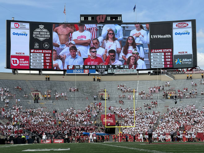 Alabama players enjoy clearing Camp Randall following 'Jump Around'