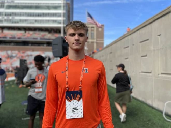 Four-star tight end Mack Sutter was back at Illinois