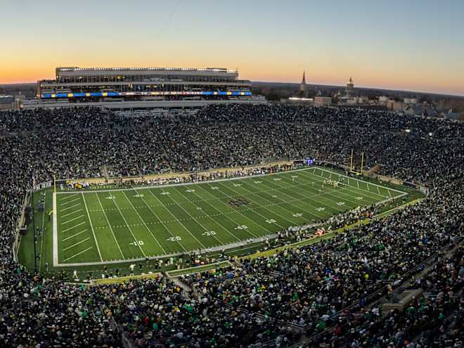 Notre Dame football will host three night games during 2025 season