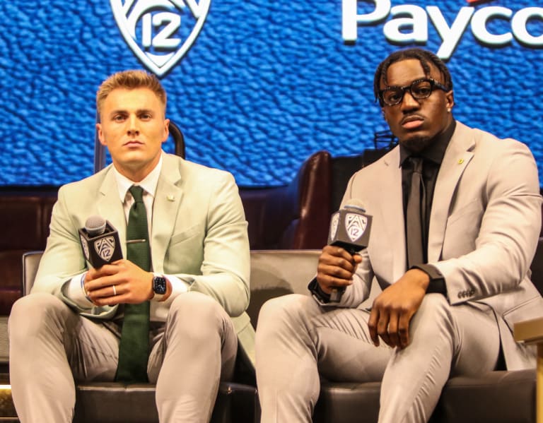 WATCH Bo Nix And Jeffrey Bassa Talk At Pac12 Media Day