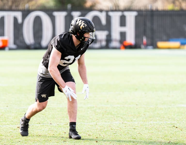 Which (other) position came furthest in spring practices for Wake Forest?