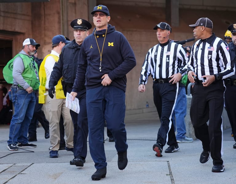 Jim Harbaugh discusses the origins of the trick play against Ohio State