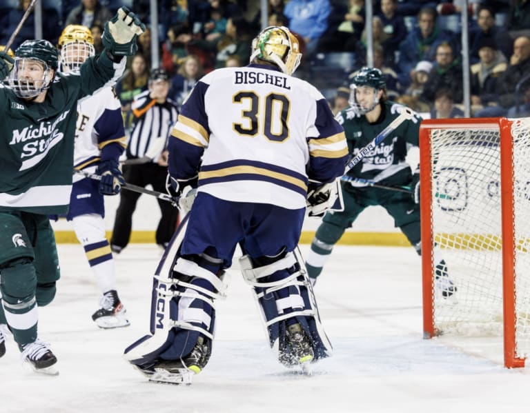 Notre Dame hockey beats No. 6 Boston U Friday at Compton Ice Arena