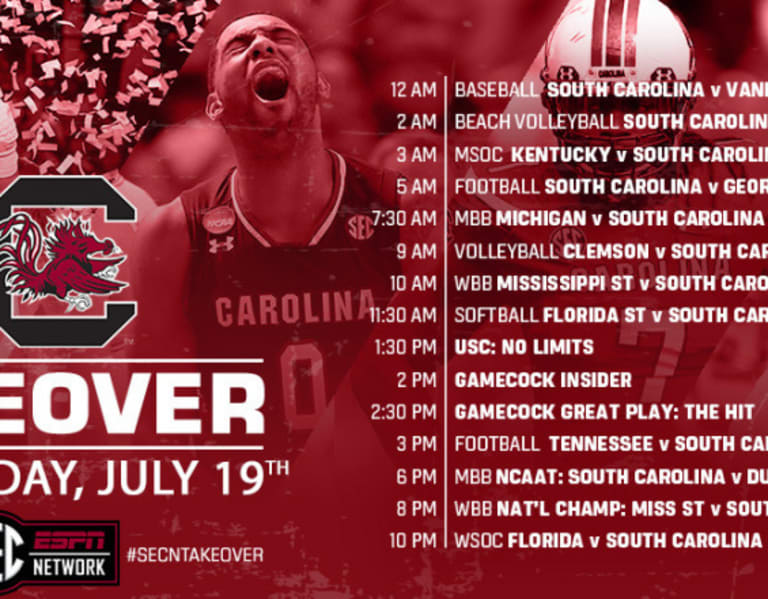 Gamecocks SEC Network Takeover schedule for Wednesday GamecockScoop