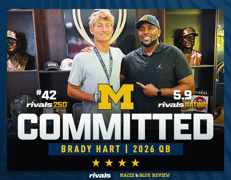 Michigan Lands Pledge From 2026 Four-star QB Brady Hart - Maize ...