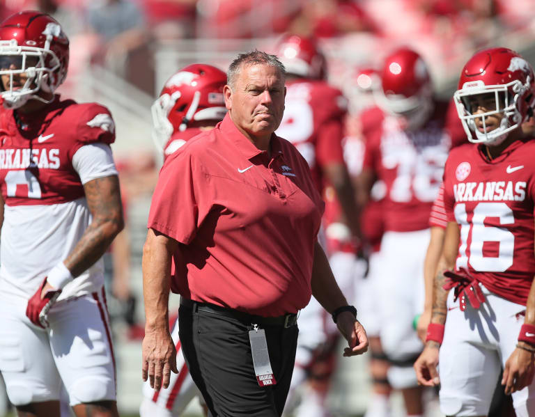 WATCH Sam Pittman speaks after first spring practice