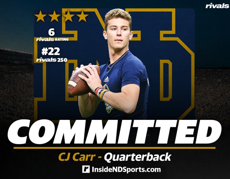 Notre Dame lands elite 2024 QB CJ Carr