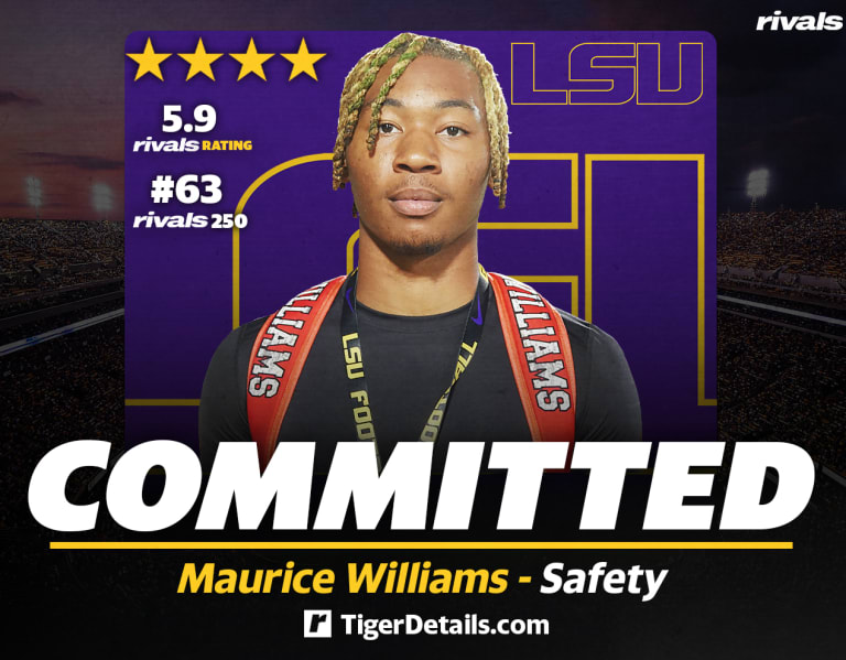 LSU lands early commitment from fourstar 2024 safety Maurice Williams