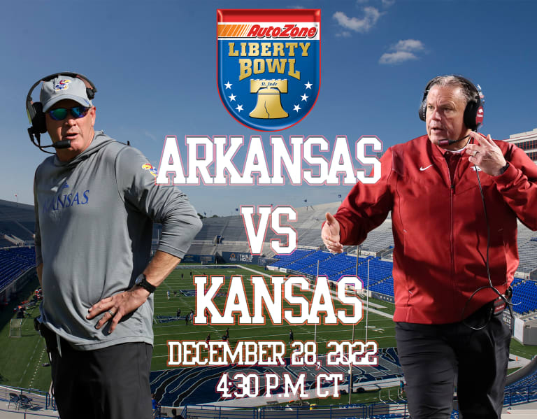 Arkansas Razorbacks to face Kansas Jayhawks in Liberty Bowl