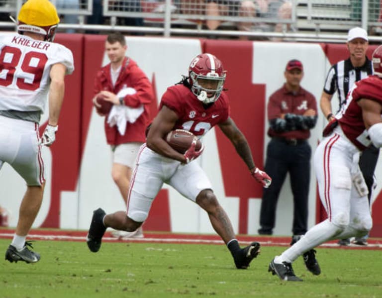 Jahmyr Gibbs' rushing performance silences Arkansas - TideIllustrated