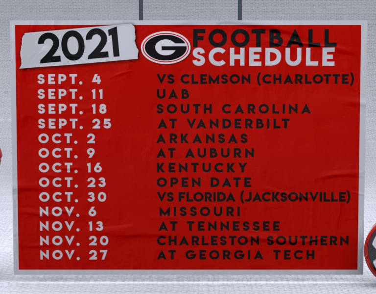 Georgia Football Schedule 2022