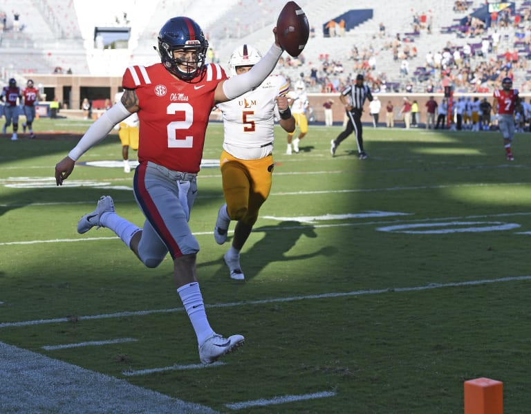 Ole Miss QB Matt Corral throws for NFL teams at pro day