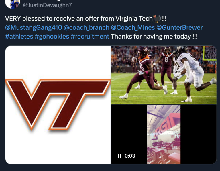 New Virginia Tech football offer: Justin Devaughn - HokieHaven ...