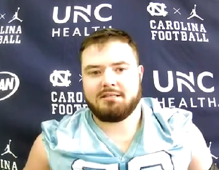 Brian Anderson Discusses New UNC OL Coach Jack Bicknell, Pass Protection, Spring Competition & More