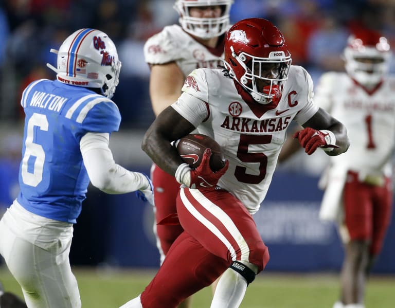 Arkansas Razorbacks Pro Football Focus grades vs. Ole Miss 2023 - Offense