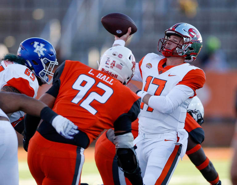 DeAngelo Malone at the Senior Bowl