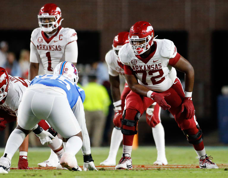 Former Arkansas offensive linemen Andrew Chamblee, Paris Patterson ...