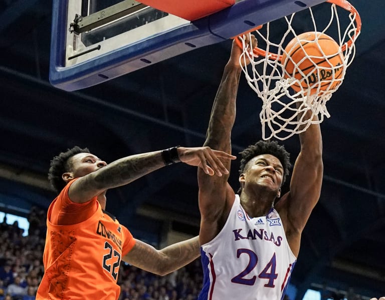 Big Second-half Minutes By KJ Adams Push Kansas Past Oklahoma State ...