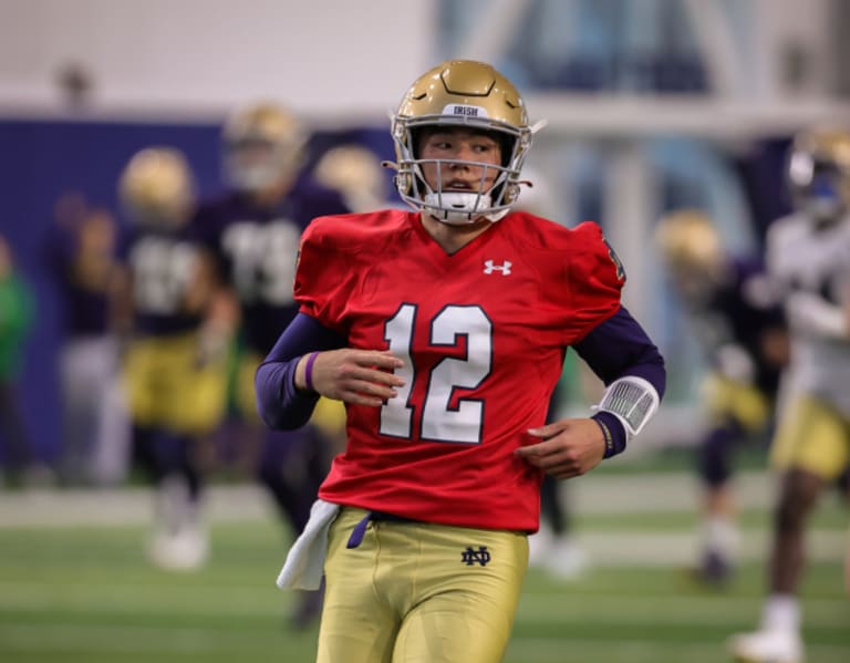 Notre Dame Quarterbacks Tyler Buchner, Drew Pyne Keep Passing Spring ...