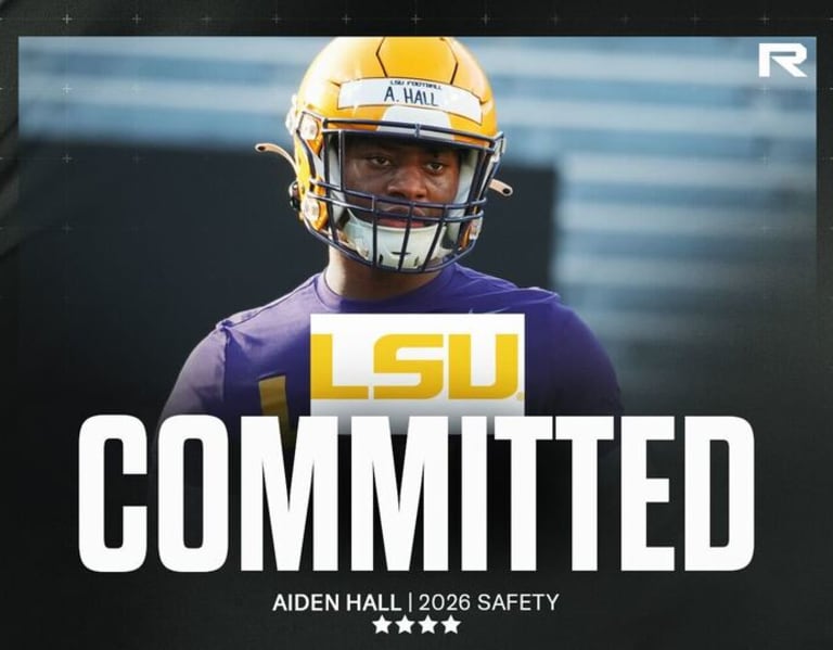 LSU Adds Rivals250 Safety Aiden Hall to 2026 Recruiting Class - BVM Sports