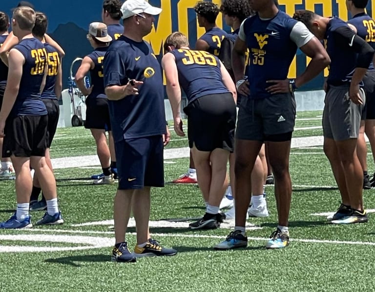 WVSports  –  2023 hybrid Johnson enjoys West Virginia football camp stop