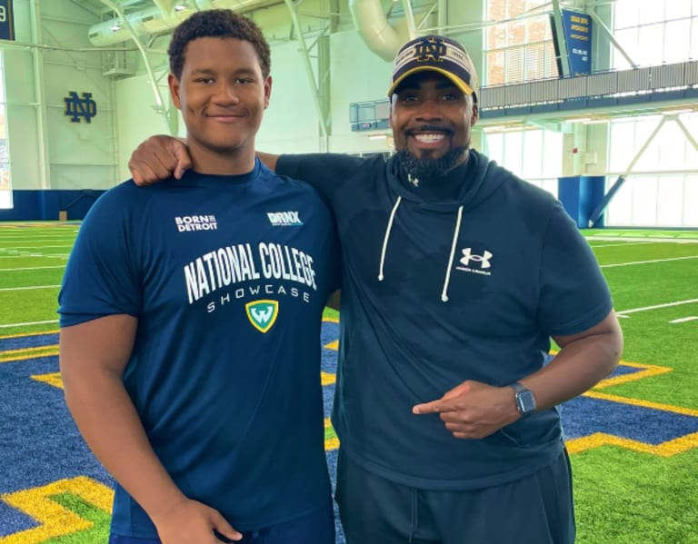 2025 DT Nic Moore ready to visit Notre Dame, catch up with coaching