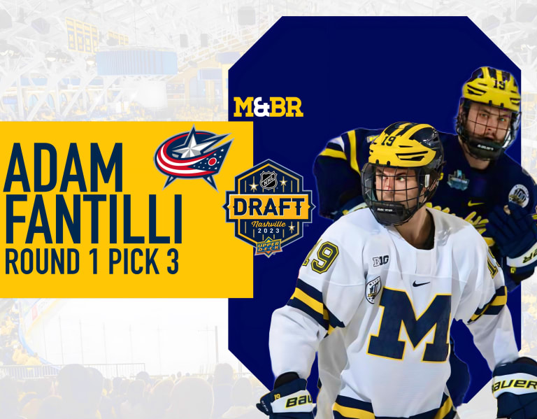 NHL draft: Michigan hockey's Adam Fantilli picked No. 3 by Columbus