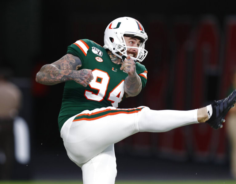 Miami Punter Lou Hedley Declares For NFL Draft CanesCounty