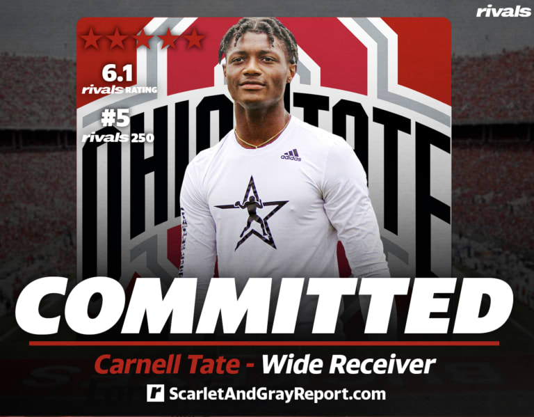 2023 Five-star WR Carnell Tate Picks Ohio State