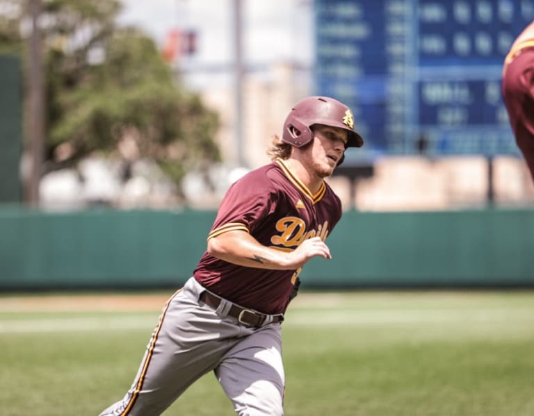 ASU baseball scores a run with the help from the home plate umpire
