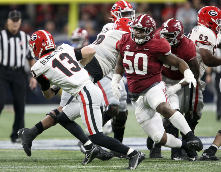 Alabama's defensive line depth chart shows emphasis on pass rush