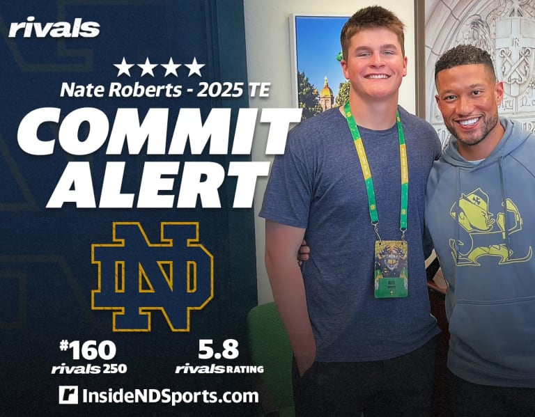 2025 fourstar TE Nate Roberts commits to Notre Dame InsideNDSports Notre Dame Fighting Irish