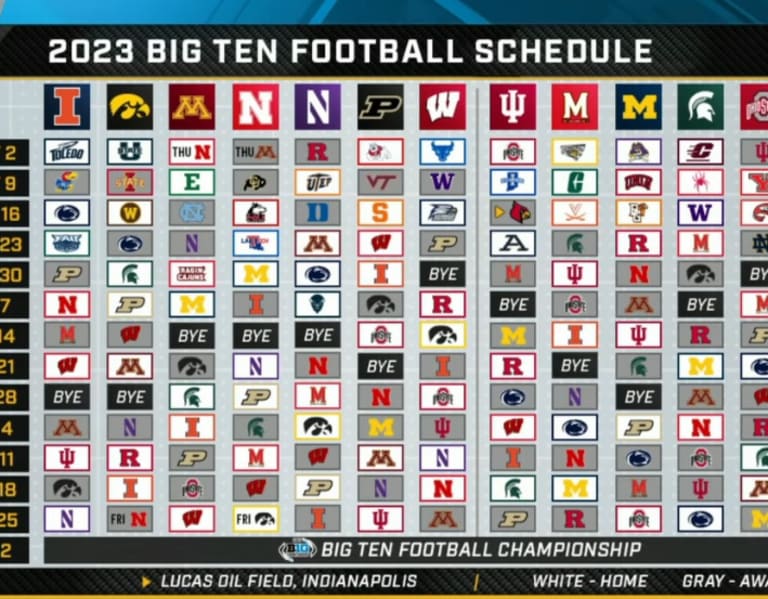 Big Ten Releases 2023 Updated Schedules - Gophers Nation