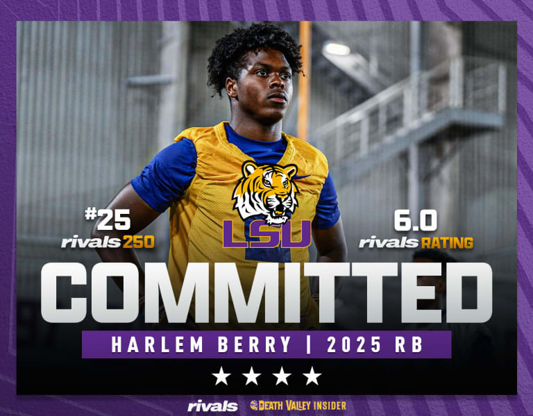 Class Of 2025 Fourstar Running Back Harlem Berry Commits To LSU