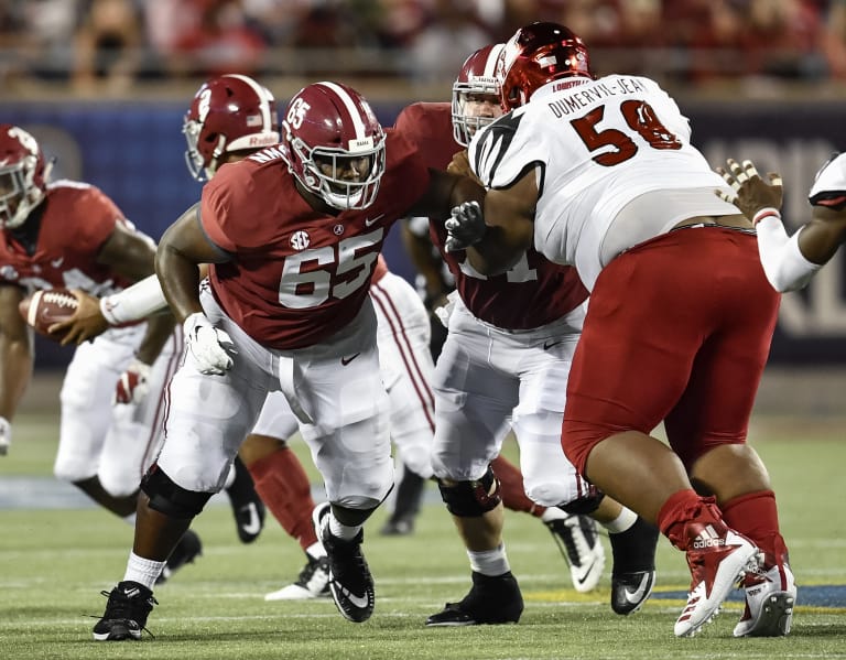 Alabama OL Deonte 'Cornbread' Brown drawing praise after first start ...