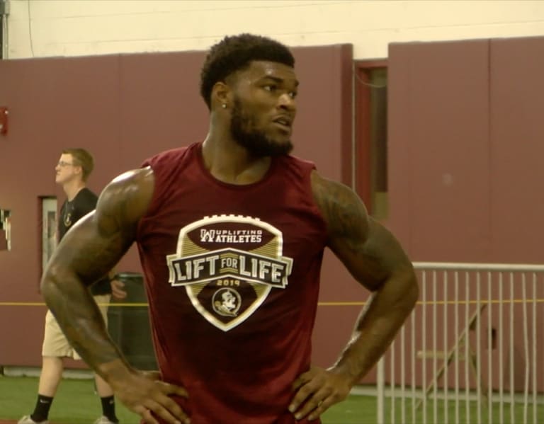 Warchant TV Footage of FSU players working out during Lift for Life