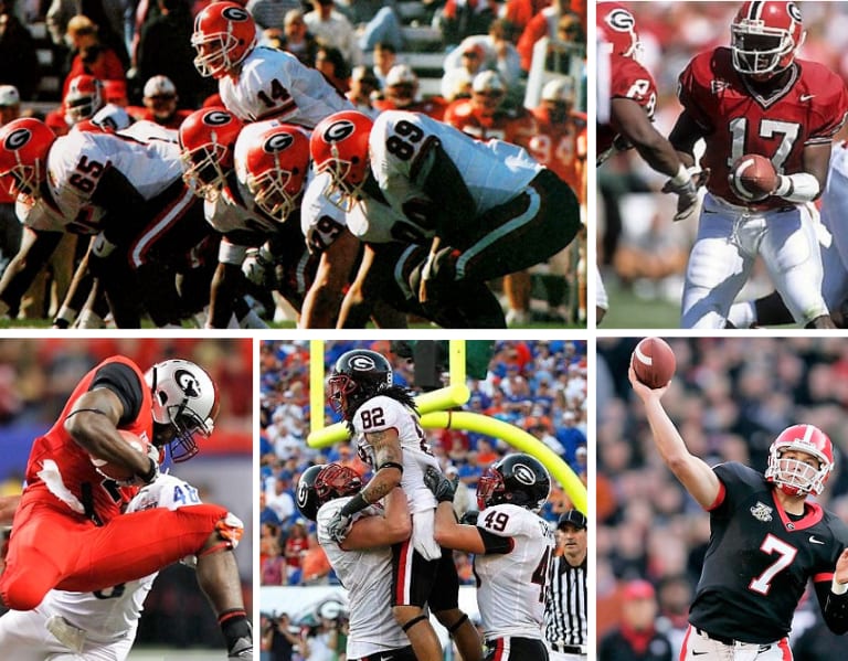 Georgia Bulldogs' football helmets through the years