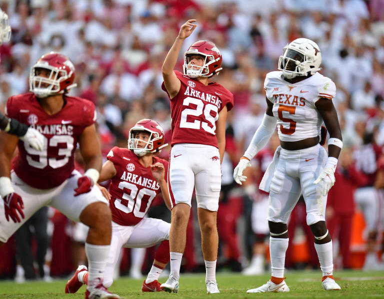 Arkansas Razorback Football's 10 Most Important Players in 2022-23: No. 8 -  Cam Little
