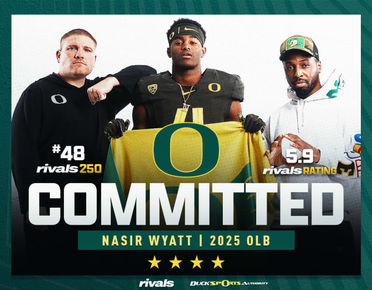 Four-star recruit Nasir Wyatt commits to Oregon, a significant addition for the team.