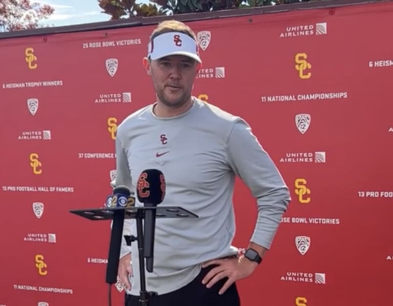 WATCH: USC Coach Lincoln Riley Talks After Trojans' First Practice Of ...