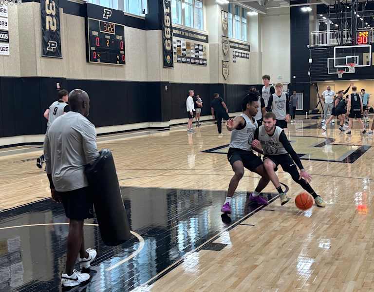 Media videos from Purdue Basketball's first summer practice