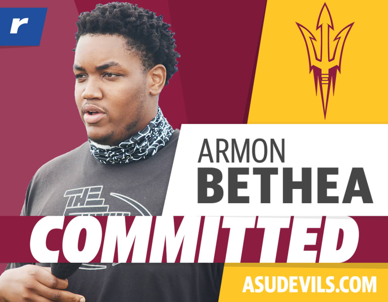 ASUDevils  -  Brooklyn offensive lineman Armon Bethea publicly commits to ASU