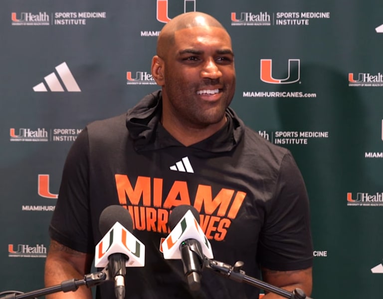 Video: Miami DB Coach Will Harris working with safeties