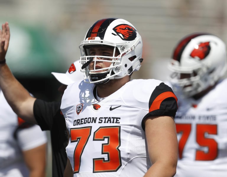 Oregon State offensive tackle Blake Brandel selected by the