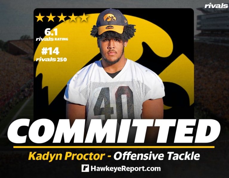 Five-star OL Kadyn Proctor Commits To Staying Home To Play For The Iowa ...