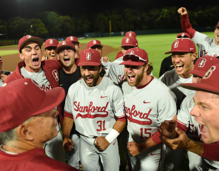 Stanford's Kyle Stowers lets a high pitch pass during the first